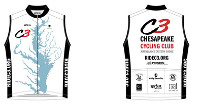 Squad One Sleeveless Jersey Mens - C3 Chesapeake Cycling Club