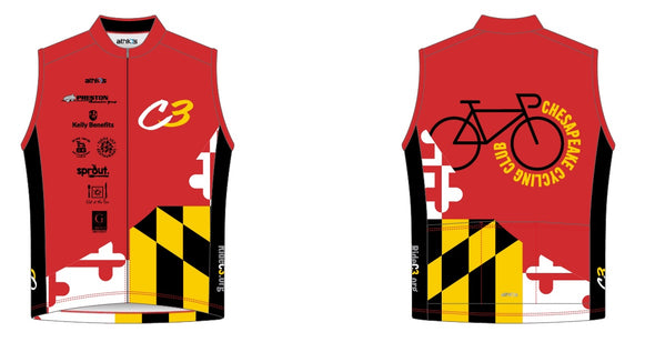 Squad One Sleeveless Jersey Mens - C3 Chesapeake Cycling Club