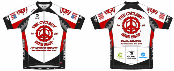 Red Split-Zero Draft Jersey Men's  - The Cyclery Bike Shop