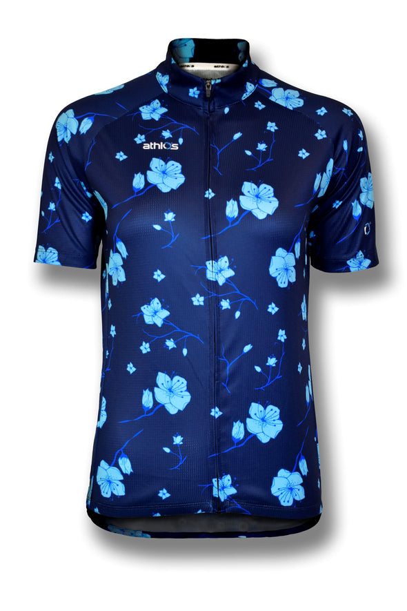 Athlos - Women's Blue Wild Flowers  Squad One Cycling Jersey